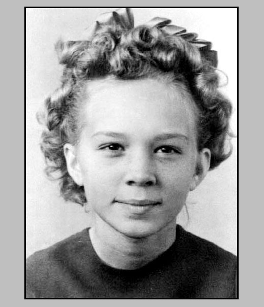 Adrienne School Picture Shirley Temple Curles