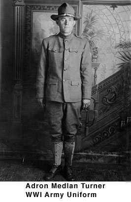 Adron Medlan Turner WW1 uniform