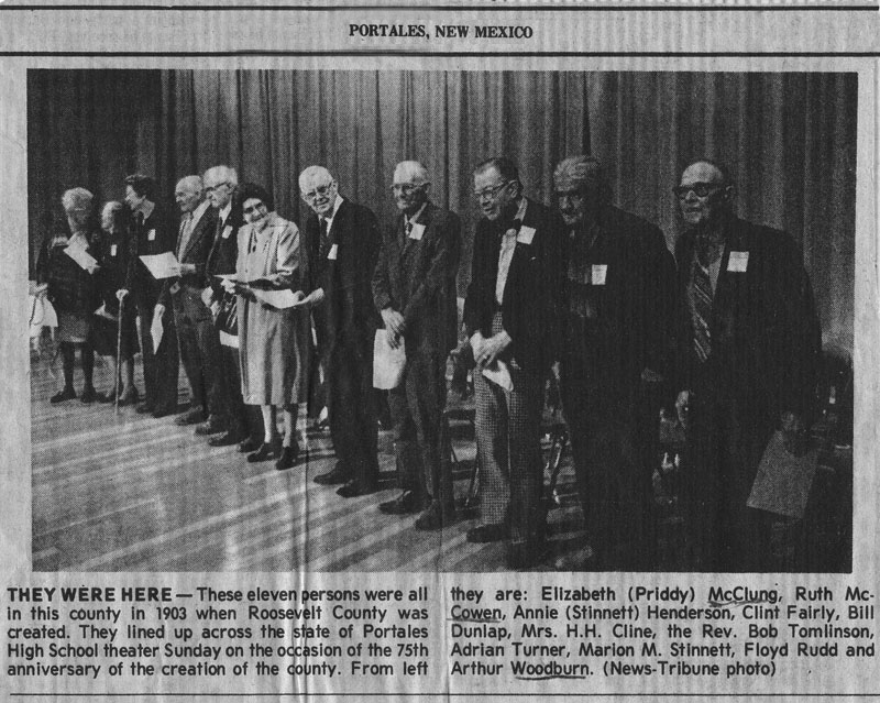 <75 anniversary of the creation of the county roosevelt elizabeth priddy mcclung ruth mccowen annie stinnett herndfson clint fairly bill dunlap hh cline bob tomlinson adron turner marion m stinnett floyd rudd arthur woodburn james p stone portales springs parker woodul>