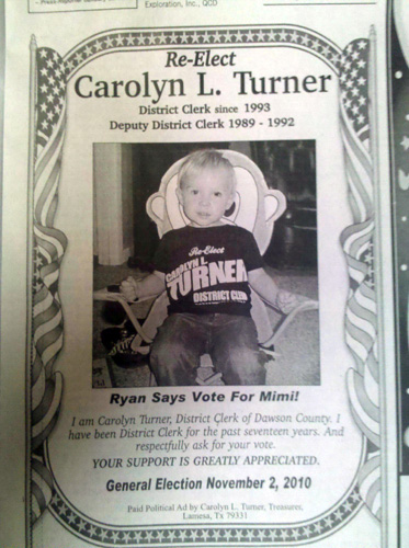 <ryan says vote for mimi re-elect carolyn L. Turner>