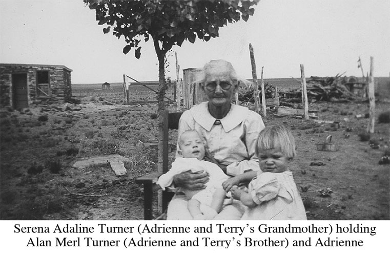 grandma turner alan adrienne back yard of ranch house