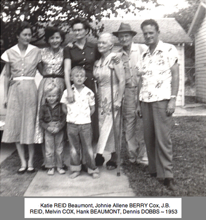 <katie reid beaumont johnie allene berry cox melvin cox hank beaumont dennis dobbs 1953>