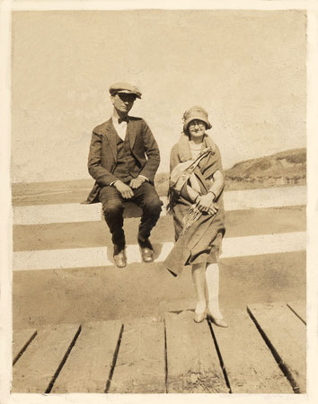 <couple on bridge restored by terry>