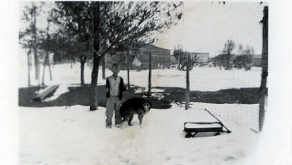 terry tip front yard in snow ramon ranch house grandma turners ranch house