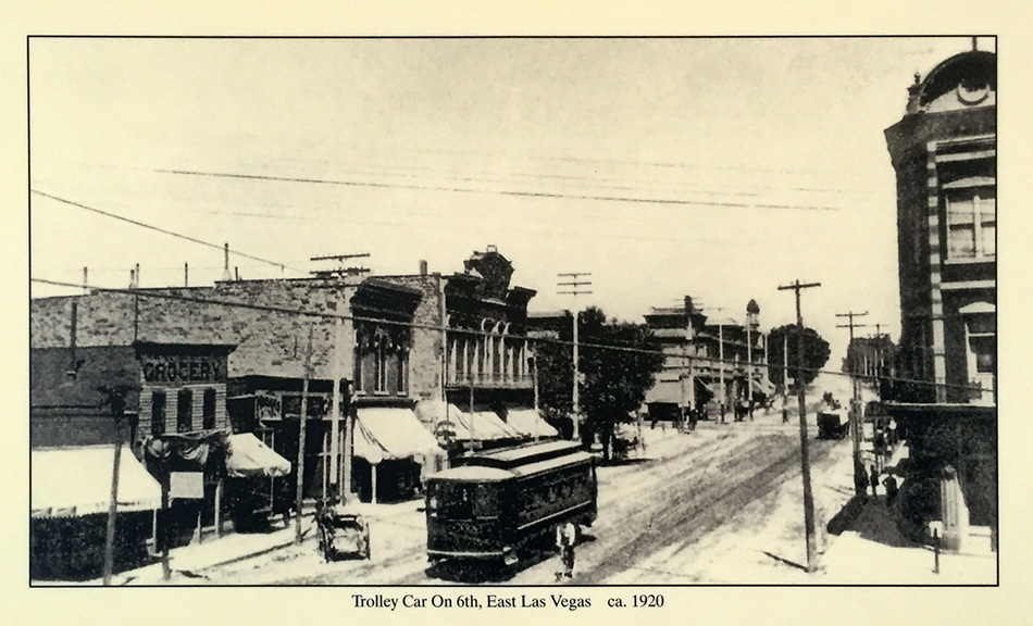 Historical Photos of Las Vegas New Mexico ca. 1920 Trolley Car
