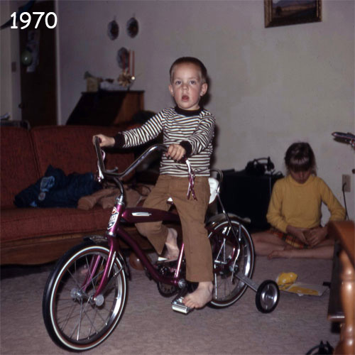<new bicycle training wheels 1970>