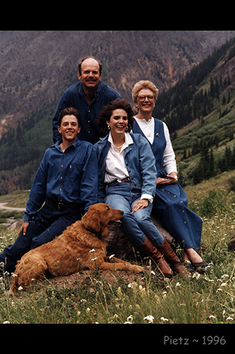 The Pietz ~ Silverton Colorado ~ Randy, Cindi, Mariah and Juston. 1969