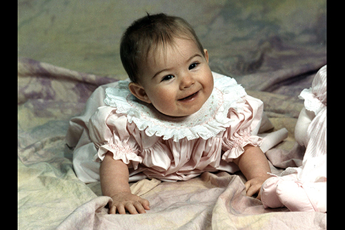 <baby rebecca pink bunny pink muslin background>