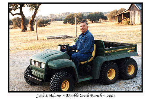 <jack adams double creek ranch john deere gator>