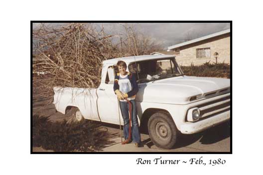 <ron turner triming mulberry tree chevy truck 1980>