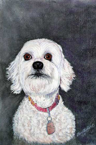 <virgil the dog painted by ben taylor>