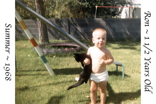 <ron one and one half years old summer 1968 black cat swing set chilton arv>