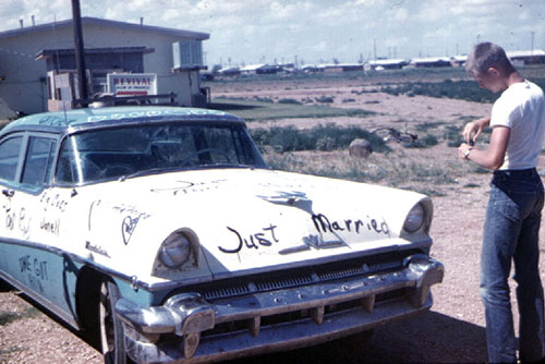 <just married 1956 mercury>