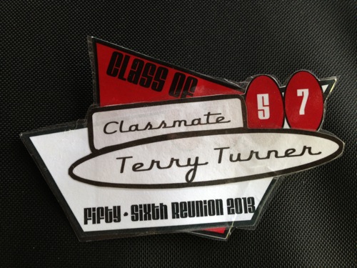 <high school reunion name tag>