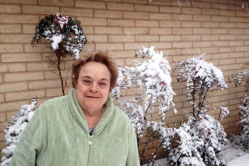 janell in snow