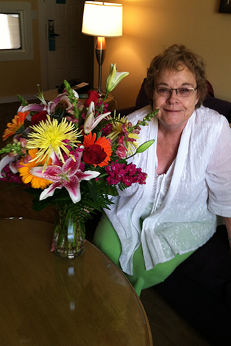 janell with flowers at phoenix