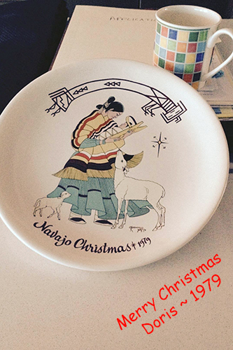 Merry Christmas Doris Cassan Navajo Christmas Plate 1979
