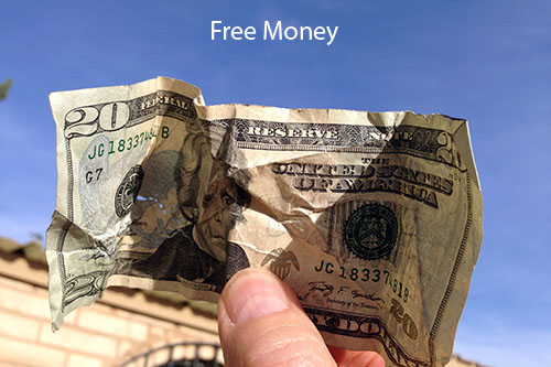 Free Money 20 dollar bill terry found on a morning hike twenty