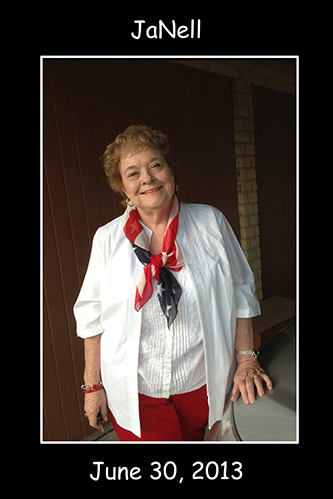 janell patriotic clothes red white and blue in carport