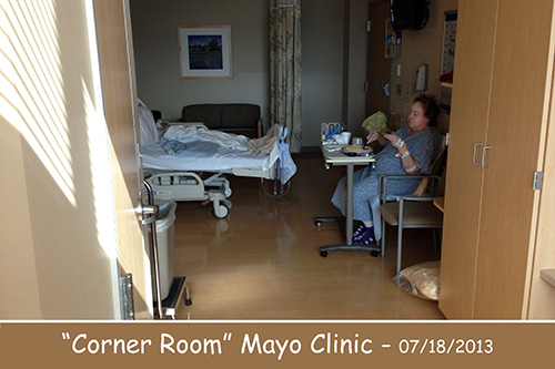 Corner room at the mayo clinic