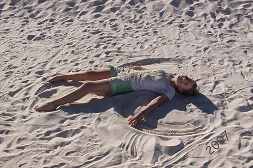 rebecca white sands snow angel