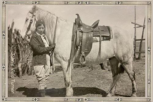 Johnie Viola Turner at Ramon, NM ranch.